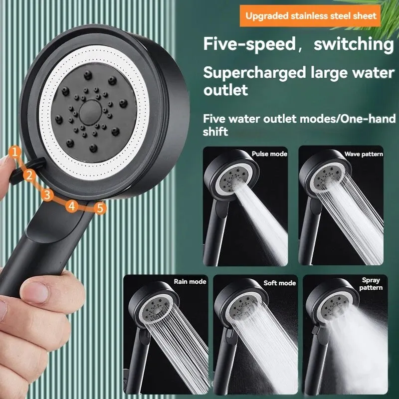 5 Modes Shower Head High Pressure Showerhead Portable Filter Rainfall Faucet Tap Bathroom Bath Home Innovative Accessories