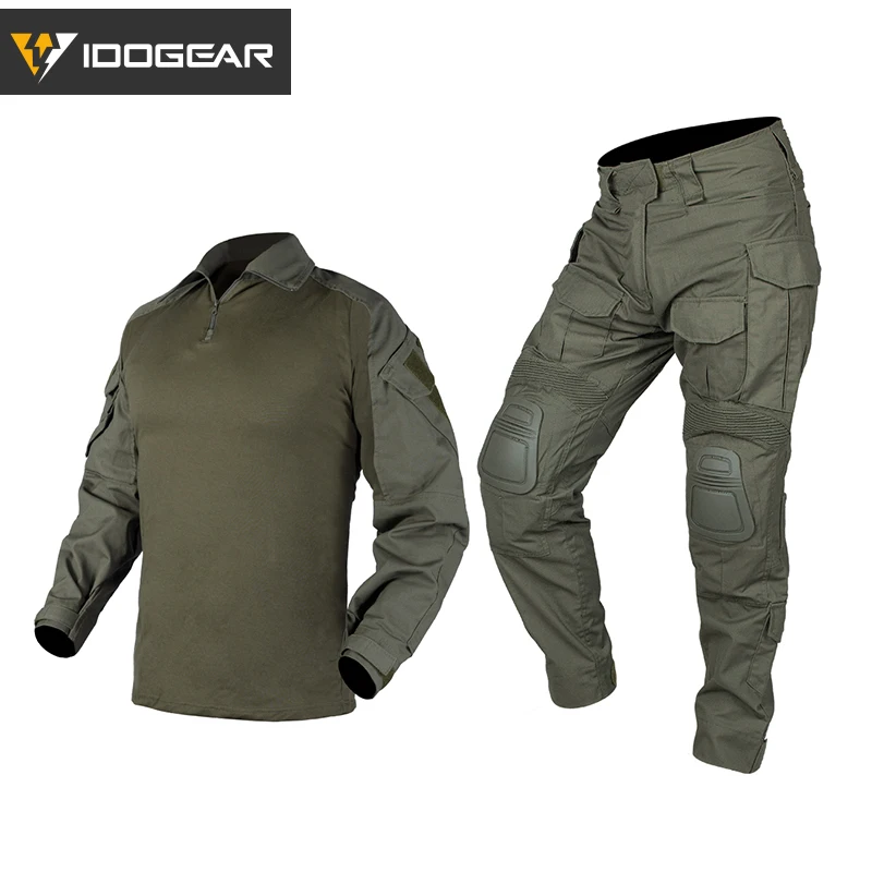 IDOGEAR Combat BDU camouflage men uniform G3 Tactical clothes Sport  Clothing Black cotton polyster 3001