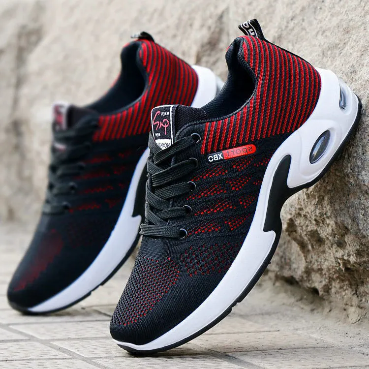Men's shoes 2023 spring new trend men's shoes breathable lace-up running shoes Korean version of light casual walking shoes men