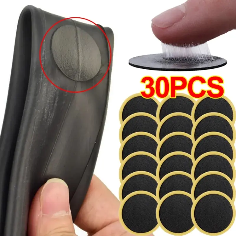 30/20/10PCS Bicycle Glue-free Tire Patches Tool Quick Repairing Tyre Protection Patch Adhesive Quick Drying Bike Accessories