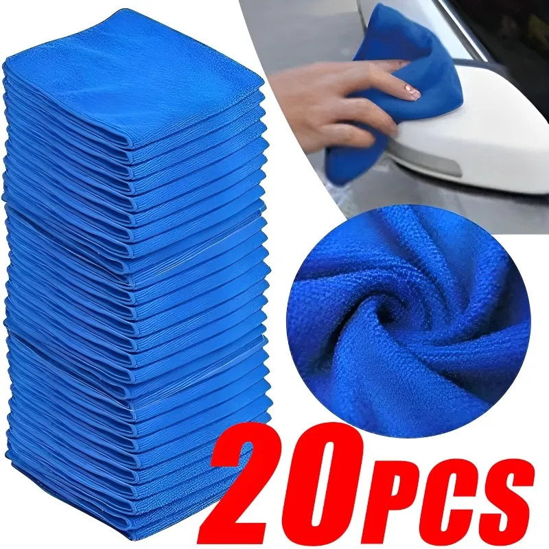 Microfiber Thin Car Cleaning Towels Soft Drying Cloth Hemming  Water Suction Rags Universal Auto Home Washing Towel Rag