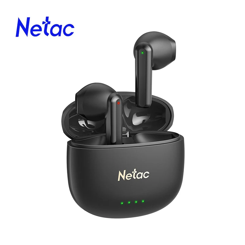 Netac TWS Wireless Earphones Bluetooth 5.3 Earbuds 13mm Driver Unite Deep Bass Dual Microphone ENC IPX4 Waterproof