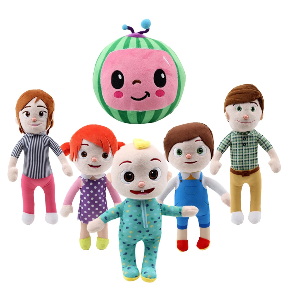 20cm Kawaii Cocomeloned Plush Doll Cartoon Anime Family JJ Daddy Mummy Sister Brother Stuffed Soft Plush For Children Gift