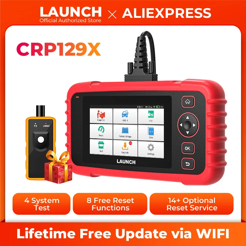 Launch X431 CRP129X OBD2 Scanner Code Reader Diagnostic Tools Engine ABS SRS AT Oil SAS EPB TPMS Reset Creader129X OBDII launch
