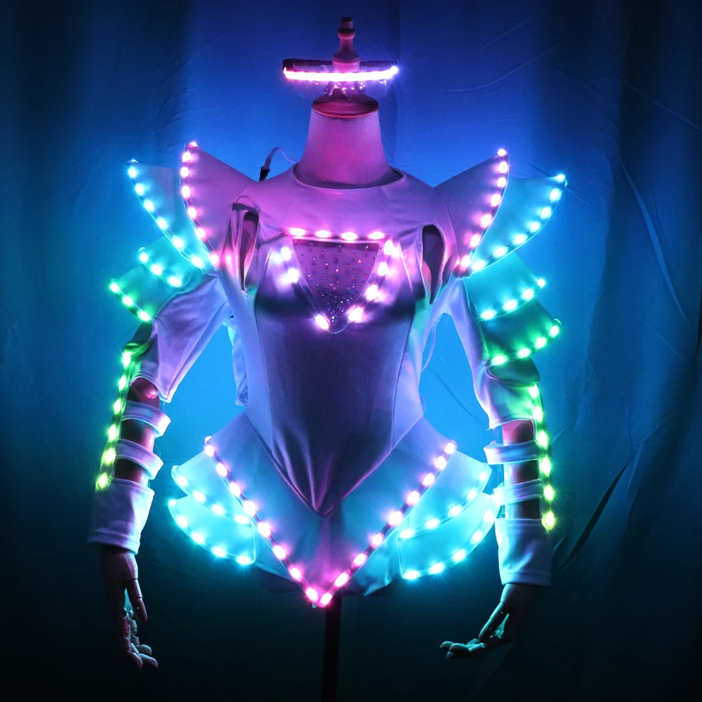 New Arrival Bride Light Up Luminous Clothes LED Costume Ballet Tutu Led Dresses For Dancing Skirts Wedding Party