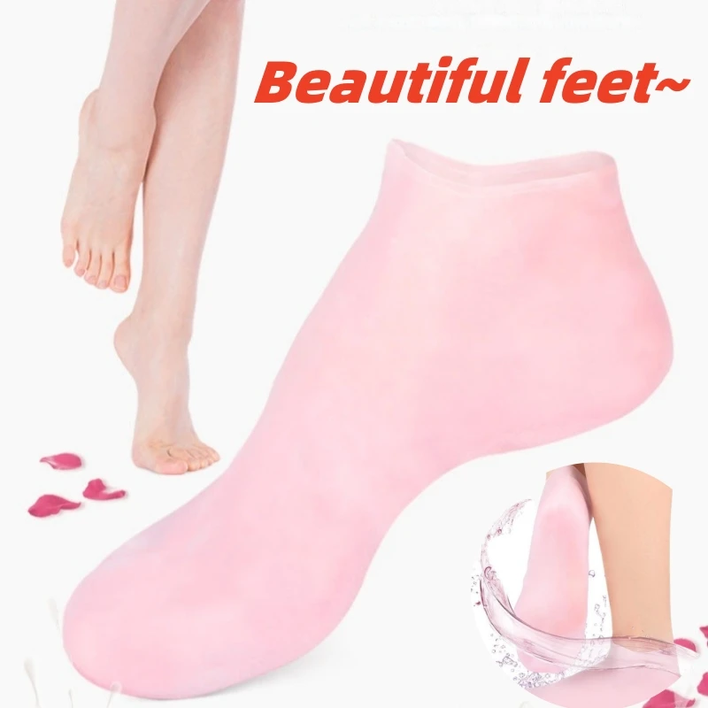 Socks Exfoliating Moisturizing Anti Dry Cracked Plantar Protection Socks Exfoliating Silicone Socks Foot Skin Care Elastic Socks