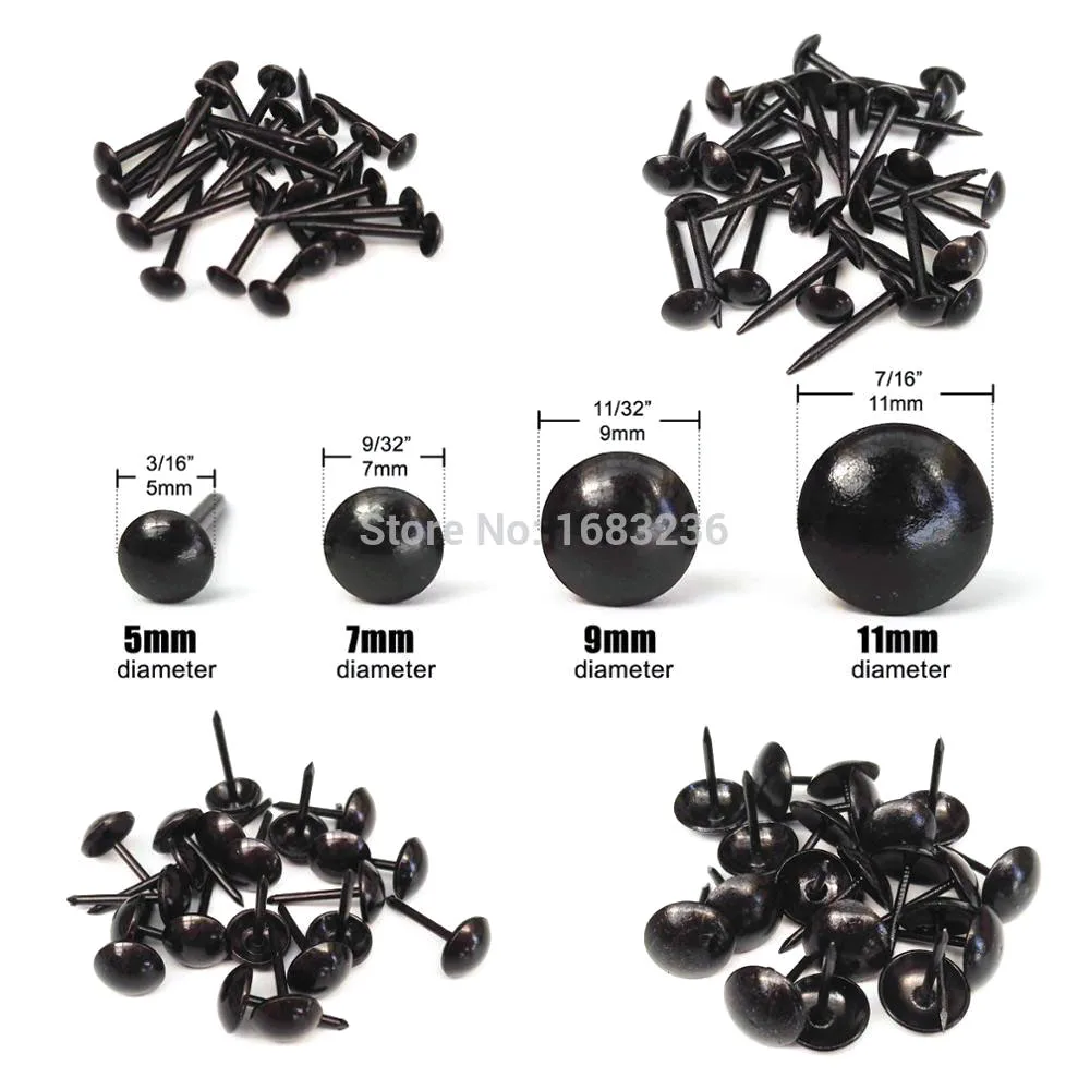 100X Black Upholstery Nail Wine Jewelry Chest Wooden Box Gift Case Furniture Sofa Shoe Door Decorative Tack Stud Pushpin Hobnail