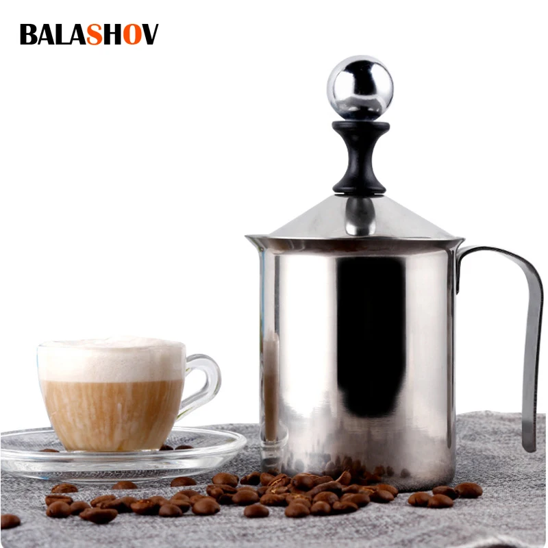 400ML Milk Frothers Maker Stainless Foam Machine Cream Blender Coffee Cappuccino Beater For Mixer Kitchen Milkshake Whisk Tool