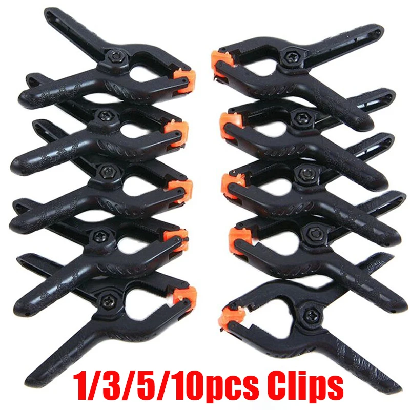 1/3/5/10pcs 2inch Spring Clamps DIY Plastic Nylon Clamp For Woodworking Tools Spring A-clip Photo Studio Background A Clips Wood