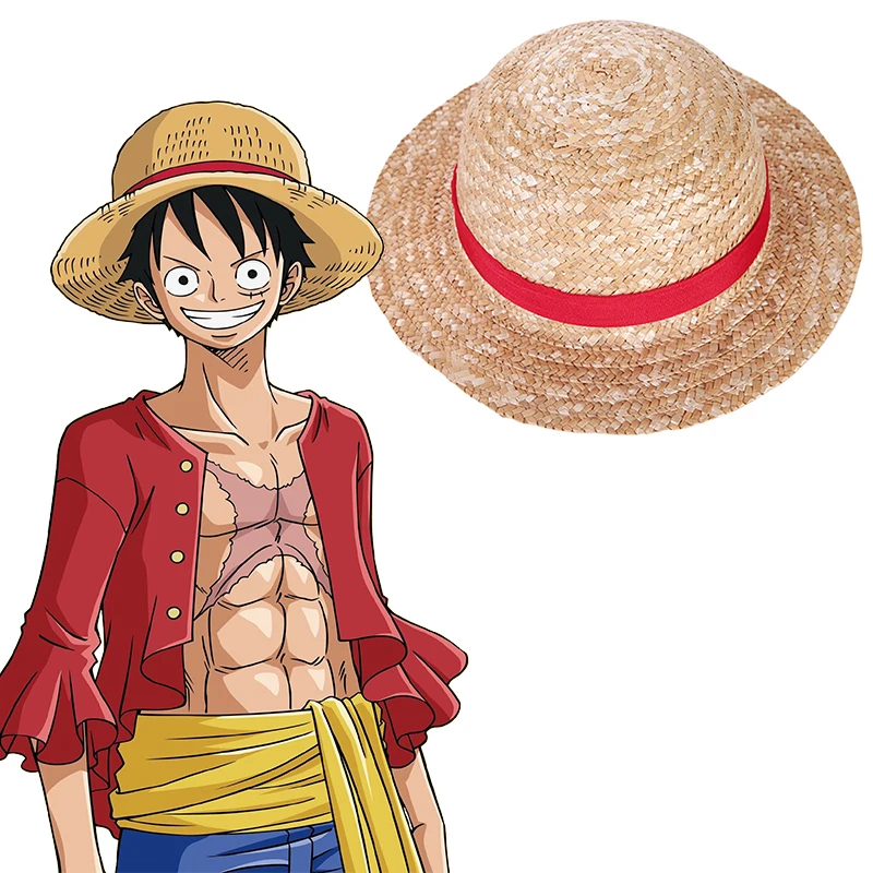 Luffy Straw Hat Anime Monkey D Luffy cosplay cap Halloween Accessories Props Adult Unisex