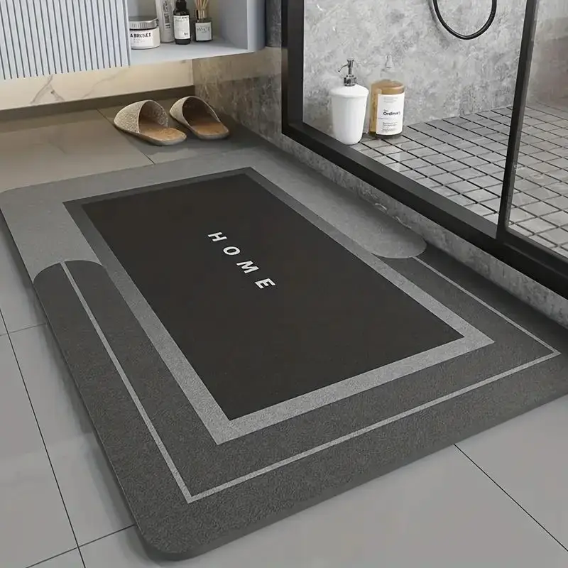 1pc 40*60cm Super Absorbent Floor Mat For Bathroom Non Slip, Fast Drying Soft, Carpet Shower Tub Outdoor Doormat