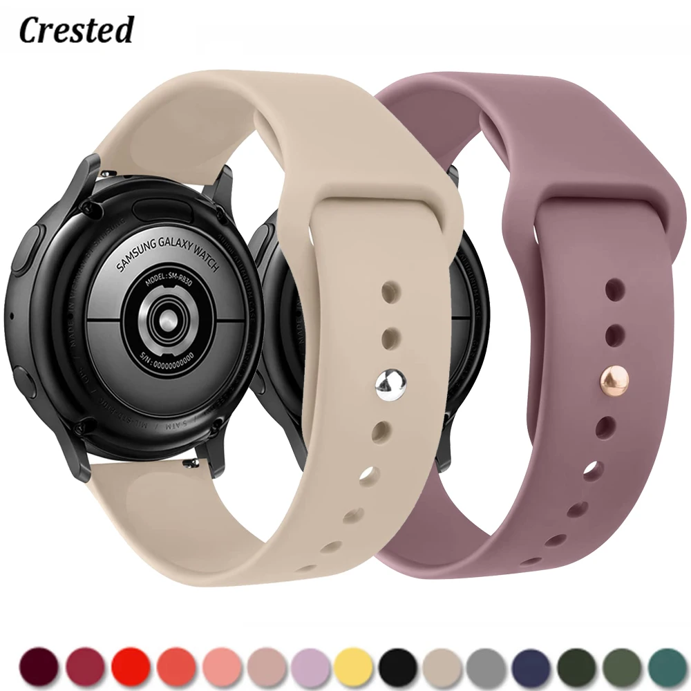 20mm/22mm strap For Samsung Galaxy watch 4 6 Classic/5/5 pro/3/46mm/42mm/Active 2 Gear S3 Silicone bracelet Huawei GT 2/pro band