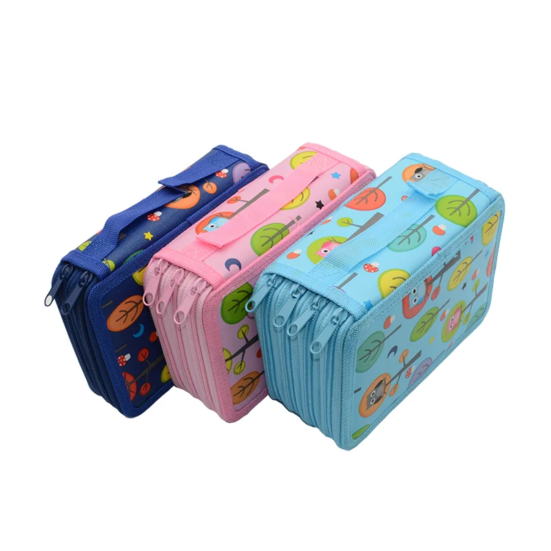 36/48/72 hole pencil case owl kalem kutusu Cartoon estuche escolar Kawai material escolar papelaria astuccio scuola pen case