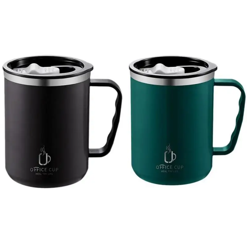 500ml Thermos Mug 304 Stainless Steel Coffee Cup With Handle Leak-Proof Vacuum Flask Insulated Cup Portable Thermal Water Bottle