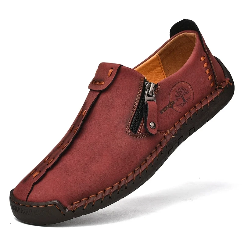 High Quality Genuine Leather Men Shoes Set foot Casual Slip On Men Loafers Men Flats Moccasins Shoes Plus Size Handmade shoes