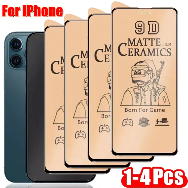 1-4pcs Soft Matte Ceramic Film Screen Protector for iPhone 14 13 12 Pro Max 11 XR XS X 8 7 plus SE20 Anti-broken Not Glass Film