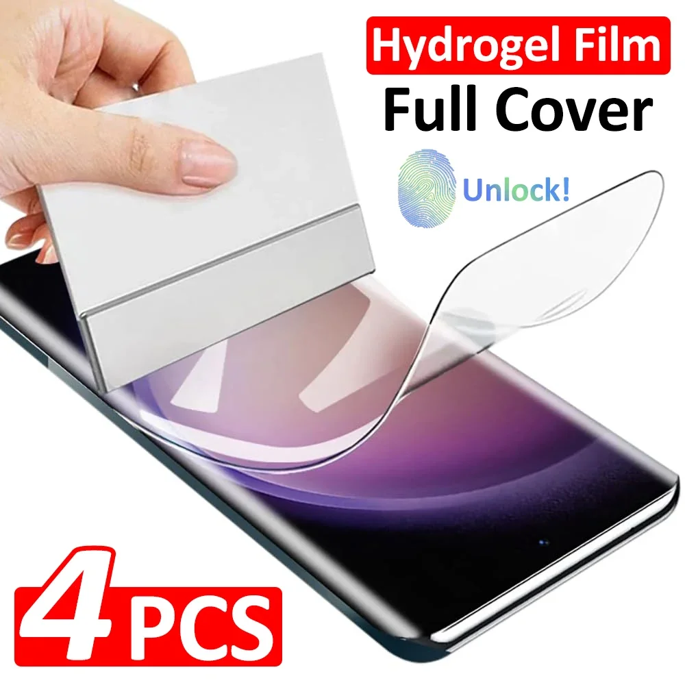 4pcs Hydrogel Film For Samsung Galaxy S24 S23 S22 S21 S20 Ultra Plus Screen Protector For Samsung S24 Ultra S23 S20 S21 FE