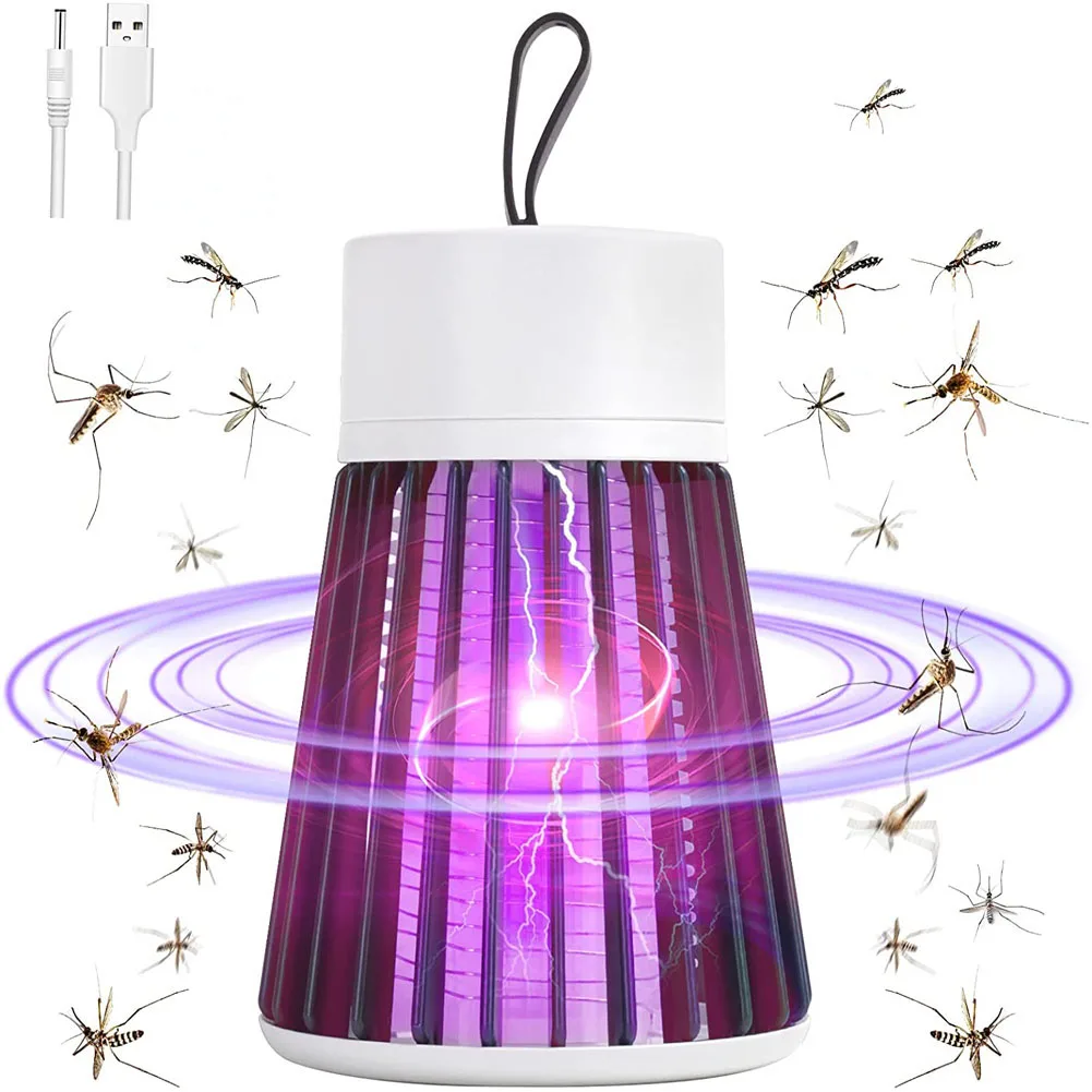 2023 Electric Shock Mosquito Killer Lamp USB Fly Trap Zapper Insect Killer Repellent Bedroom Outdoor Anti Mosquito Trap