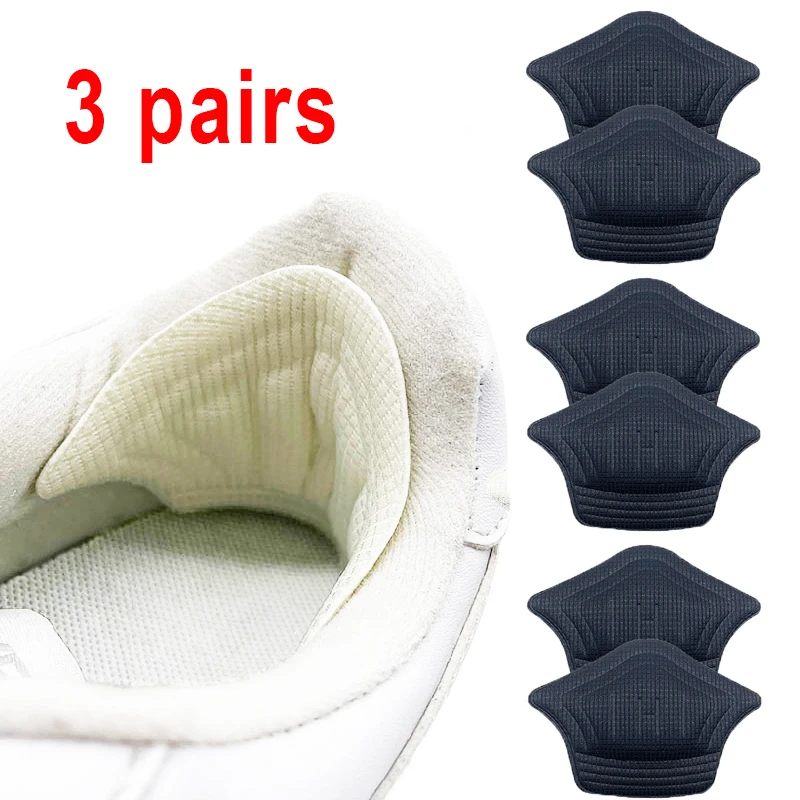 3pair/6pcs Insoles Patch Heel Pads for Sport Shoes Back Sticker Adjustable Size Antiwear Feet Pad Cushion Insert Insole