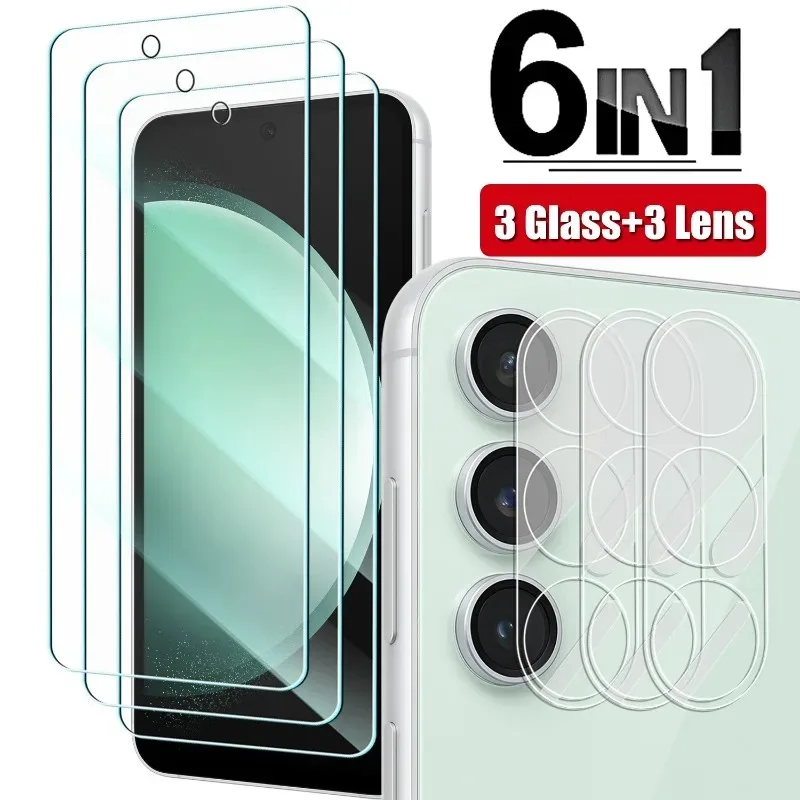 Tempered Glass for Samsung Galaxy S23 FE Anti-scratch Screen&Lens Protector Full Coverage Protective Film for Samsung S23 FE