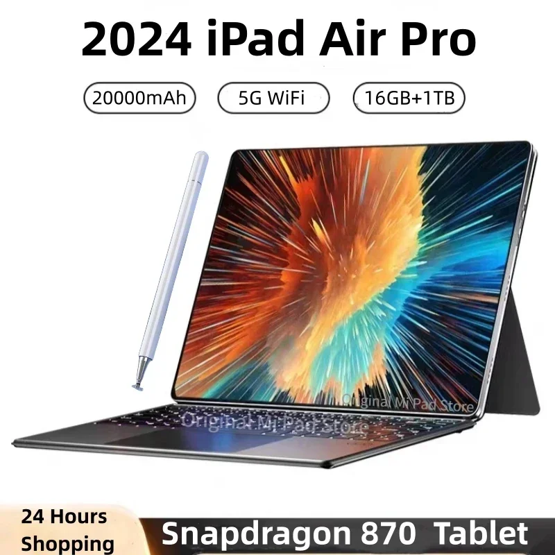 Original Tablet iPad Air Pro 12 Inch 16GB RAM 1TB ROM tablet Android 13 Core Pad Tablet PC Phone Dual Wifi tablette android