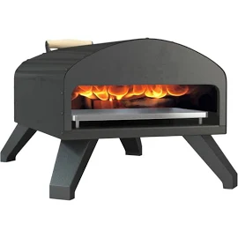 Bertello Outdoor Pizza Oven + Pizza Peel Combo, Black