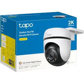 TP-Link Tapo 2K Outdoor Pan/Tilt Security Wi-Fi Camera, 360° View, Motion Tracking, Compatible with Alexa & Google Home, Night Vision, Free Ai