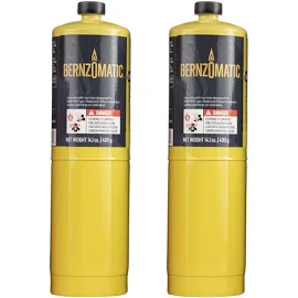 Bernzomatic Pre-Filled MAP-Pro Gas Torch Style Cylinder 14.1 oz - Pack of 2 (2)