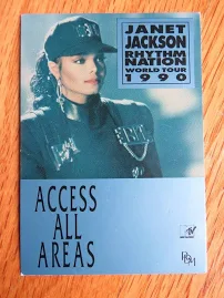 1990 Janet Jackson "rhythm Nation" World Concert Backstage Access All