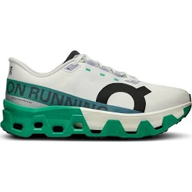 On Men's Cloudmonster Hyper Road Running Shoe in White/Mint, Size: 12.5, Polyester