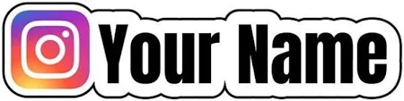 Personalize Instagram Username Decal Sticker Social Media Handle User