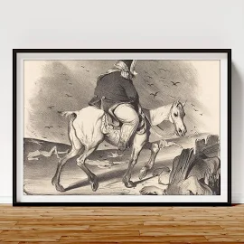 Voyage A Travers Les Populations Empress?es Framed Print / Framed Art by Honor? Daumier