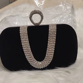 Temu Bags | Evening Clutch | Color: Black/Silver | Size: Os | Edithgaspar738's Closet