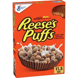 Reese's Puffs Corn Puffs, Sweet & Crunchy, Peanut Butter - 11.5 oz