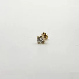 14KT Yellow Gold 0.36ct. Diamond Stud Earring w/ Butterfly Backing