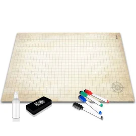 Battle Grid Game Mat - 24" x 36" - Table Top Role Playing Map - DND Role Play - RPG Dungeons and Dragons Maps Tiles