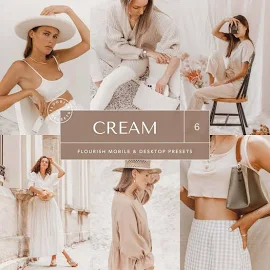 Cream Lightroom Presets - Best LR Preset Desktop And Mobile by Flourish Presets - Adobe Photo Edit For Instagram Filters And Blogger