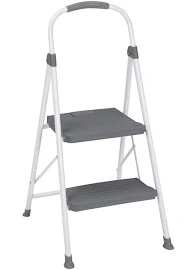 COSCO 7' 3" Platinum & Black 1-Step Non-Folding Steel Step Stool - 4 ct