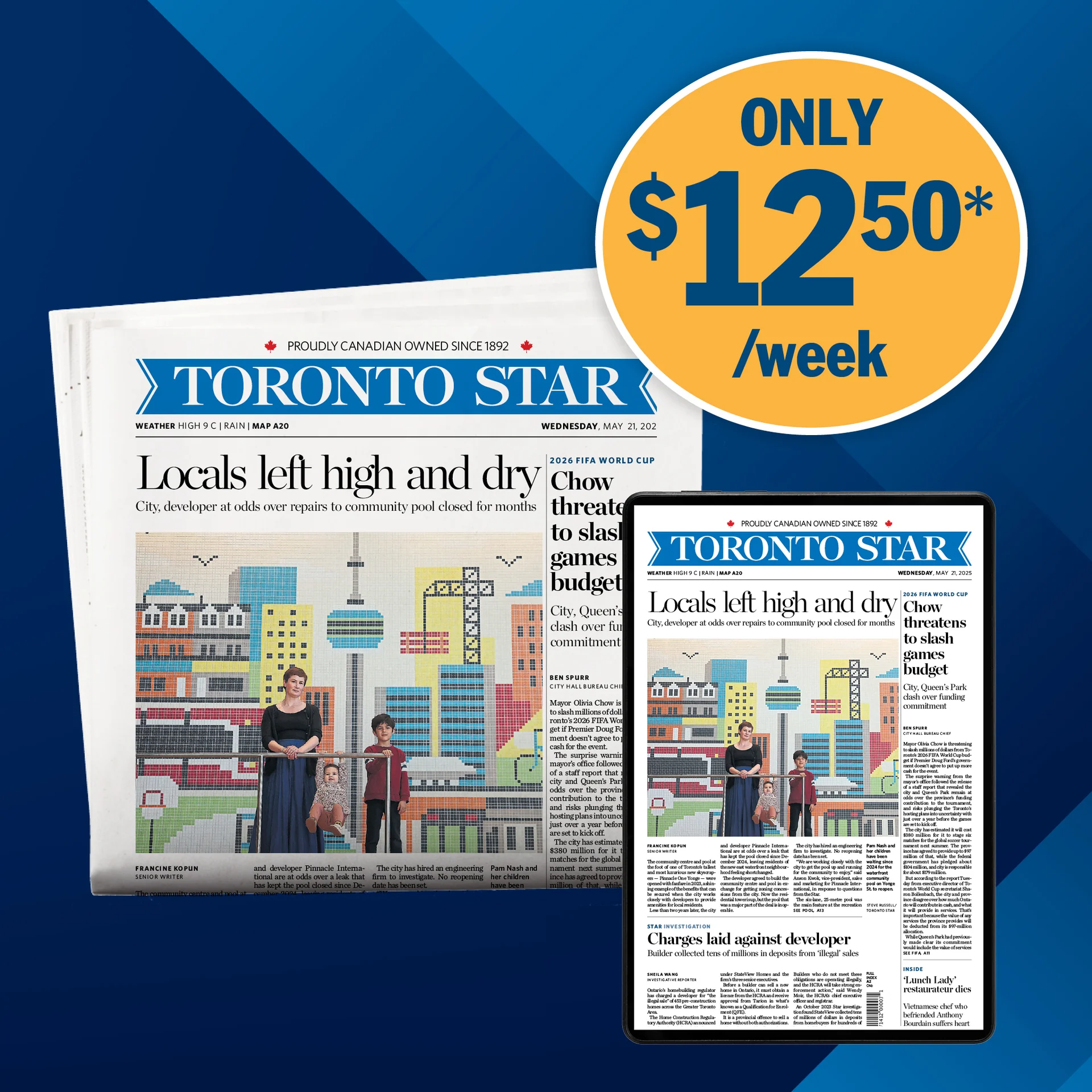 2025-26 Toronto Star Newspaper + ePaper Subscription - 7 Copies