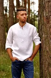 Ukrainian embroidery | Embroidery Men's White with embroidery