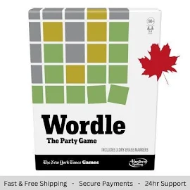 Hasbrogames Official Wordle The Party Board Game 2-4 Players Ages 14+