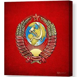 USSR Coat of Arms Canvas Print / Canvas Art by Serge Averbukh