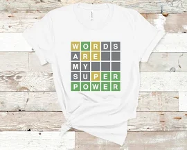 Wordle Lover Shirt, Words Are My Super Power Wordle, Funny Wordle Addict, Wordle Christmas, Wordle Lover Gift, But First Wordle