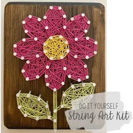 DIY Mini Daisy String Art Kit, DIY Flower String Art Kit