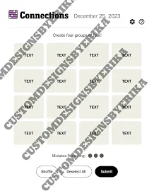 Personalized Connections Puzzle - Custom NYTimes (NYT And NYT Games) Poster Art Design Download