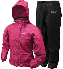 Frogg Toggs - Women's All Purpose Rain Suit, Cherry/Black, Medium