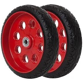 Cosco 10 Inch Low Profile Replacement Wheels For Hand Trucks, Flat-free, Red, 2 Pack | Ubuy