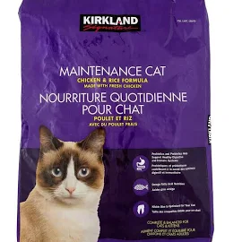 Kirkland Signature Dry Cat Food Chicken and Rice Formula for Cat Food Net Wt 9.07 Kg, 9.07 Kilogram