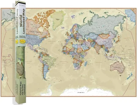 Waypoint Geographic Classic Ocean World Wall Map