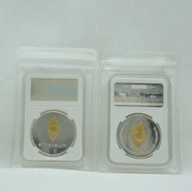 New Crypto XRP Coin Alloy Ripple Coin Gold Cryptocurrency with Coin